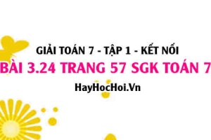 Giải bài 3.24 trang 57 Toán 7 Tập 1 SGK Kết nối tri thức
